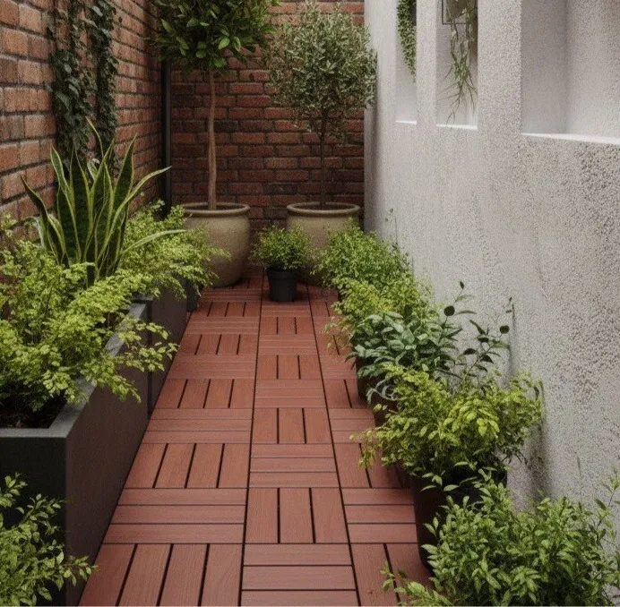 Brown Slat Timber